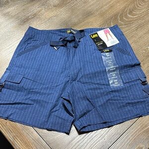 Lee Women’s Striped Navy Cargo Shorts